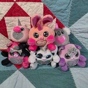 Zuru Rainbocorns Itzy Glitzy Surprise‎ Series Mini Plush Lot of 6 Pink Purple